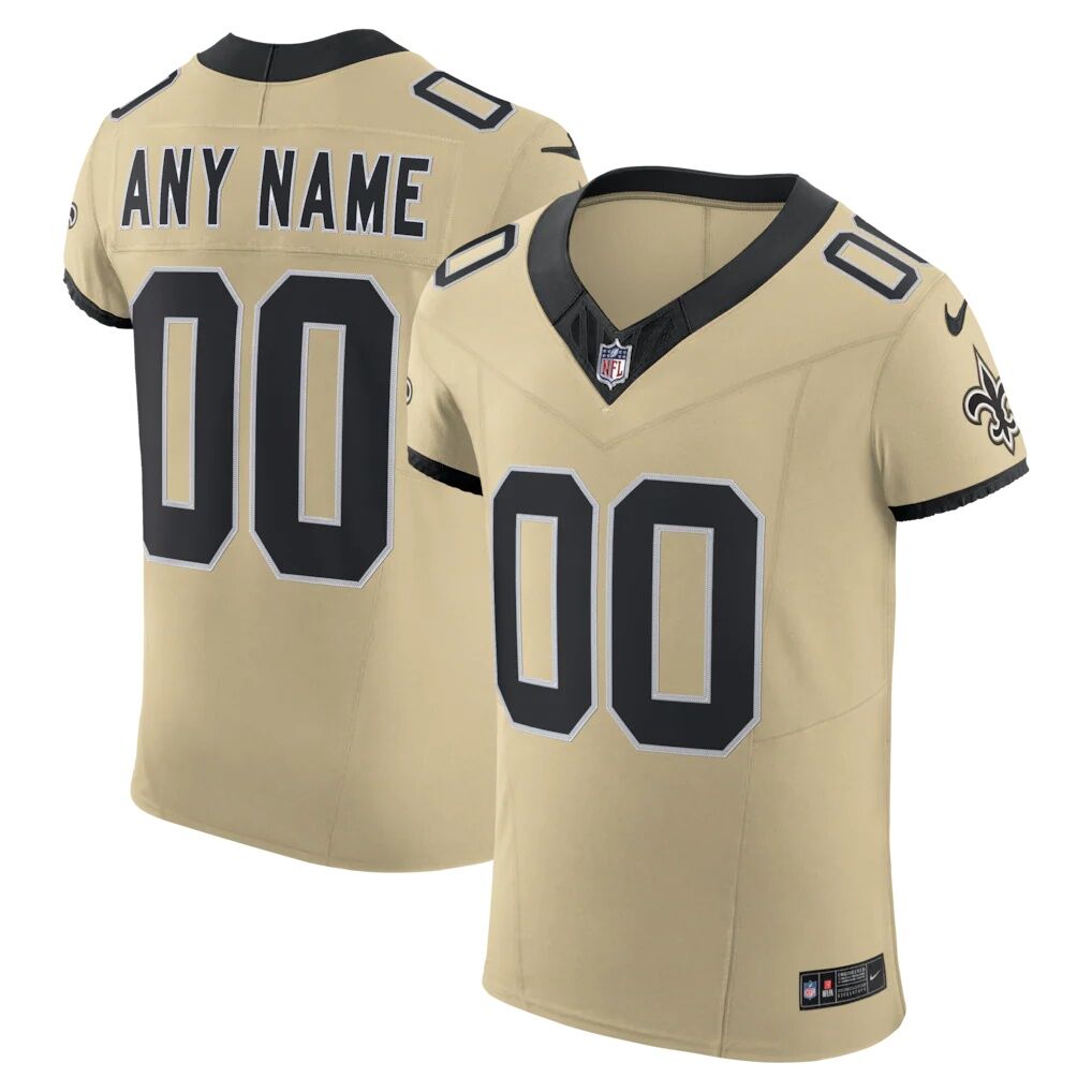 New Orleans Saints Nike Alternate Vapor F.U.S.E. Elite Custom Jersey