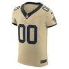New Orleans Saints Nike Alternate Vapor F.U.S.E. Elite Custom Jersey - Gold - Side View