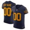 Green Bay Packers Nike Alternate Vapor F.U.S.E. Elite Custom Jersey - Navy - Front View