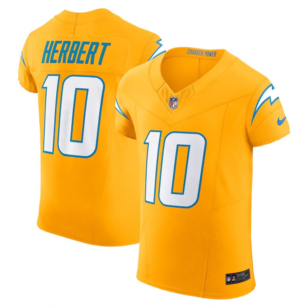 Justin Herbert Los Angeles Chargers Nike Alternate Vapor F.U.S.E. Elite Jersey