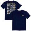 Akron Zips Vive La Fete Youth Impressions Artwork T-Shirt - Navy - Front View