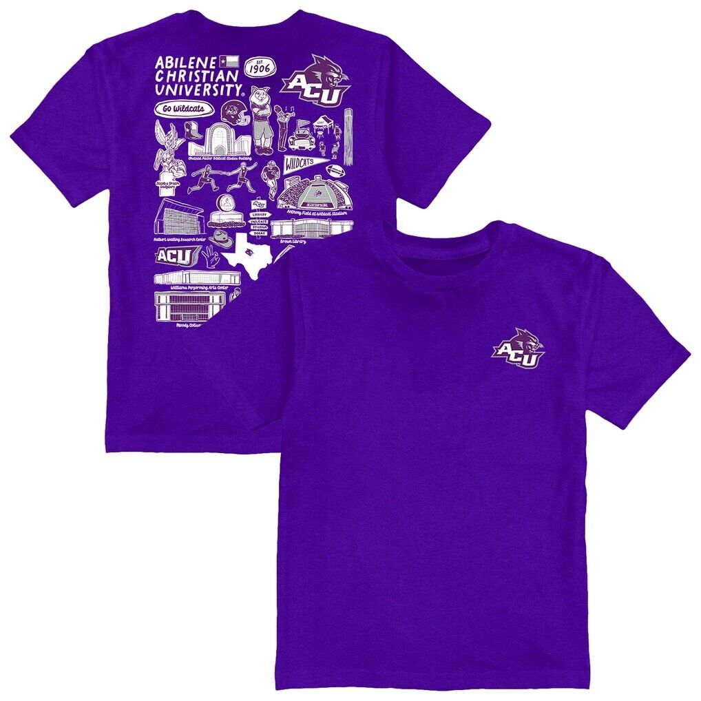 Abilene Christian University Wildcats Vive La Fete Youth Impressions Artwork T-Shirt