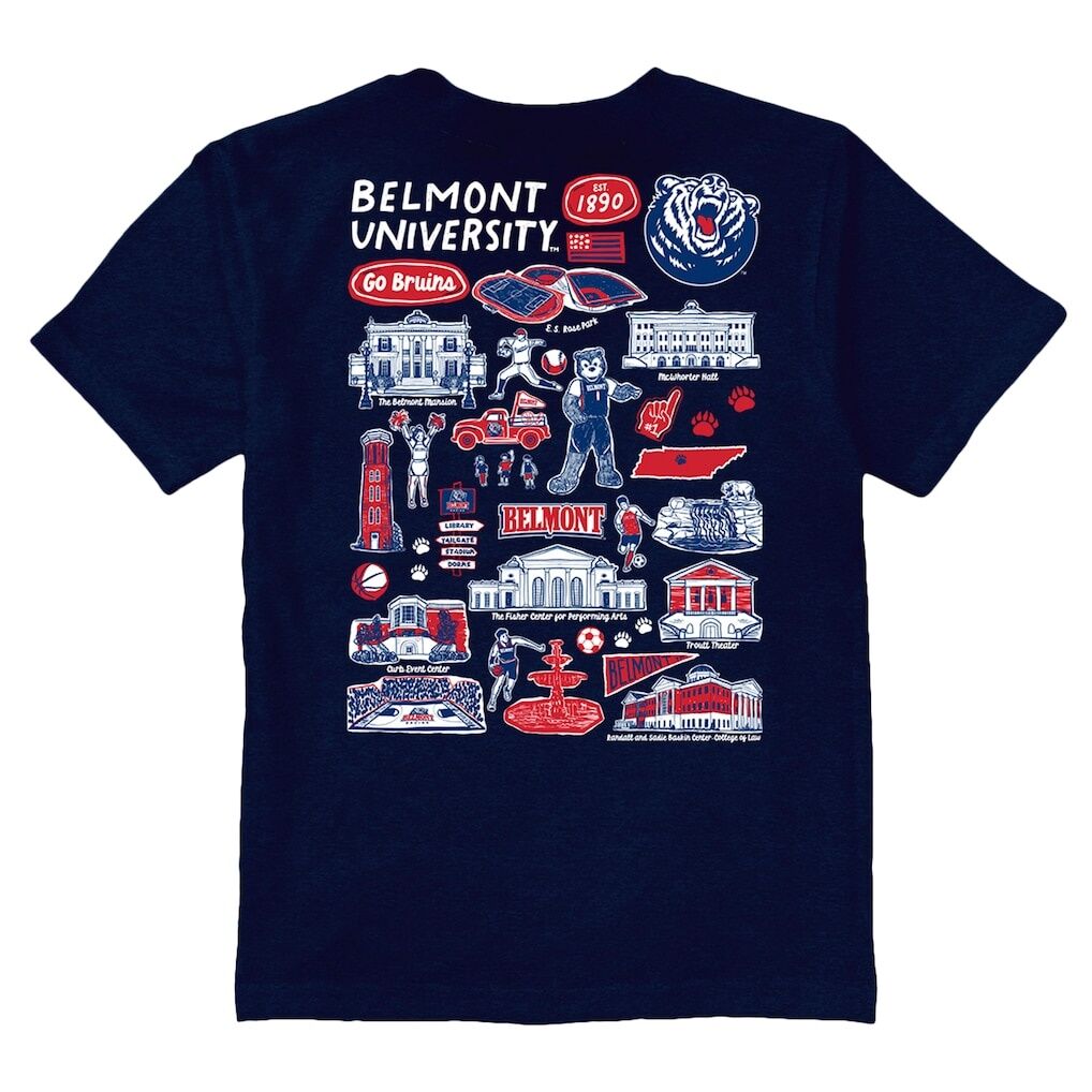 Belmont Bruins Vive La Fete Youth Impressions Artwork T-Shirt