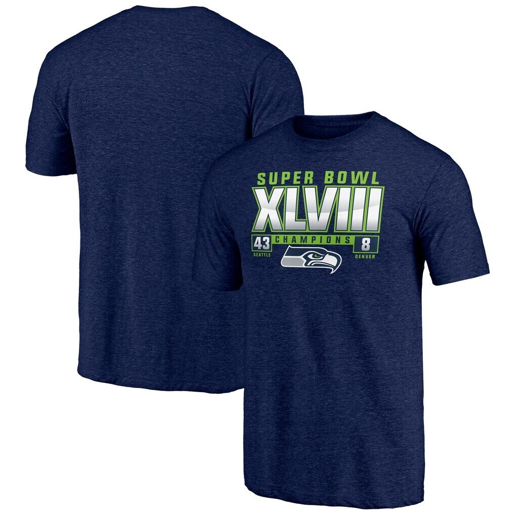 Seattle Seahawks Vintage Tri-Blend T-Shirt – College Navy