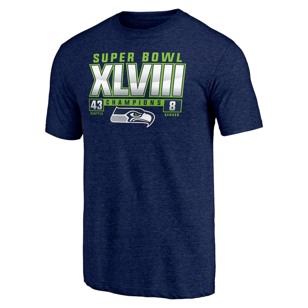Seattle Seahawks Vintage Tri-Blend T-Shirt – College Navy