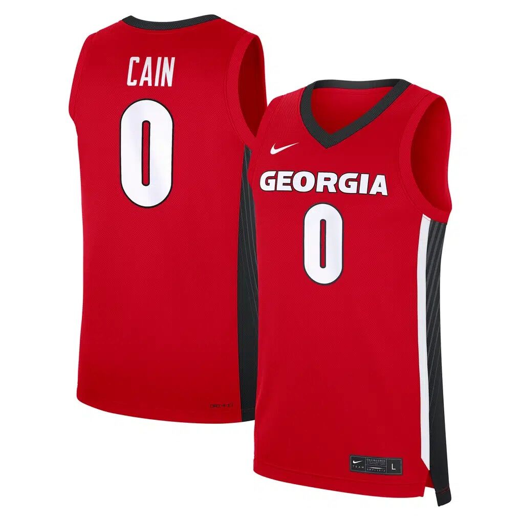 Blue Cain Georgia Bulldogs Nike NIL Men's Basketball Replica Player Jersey
