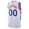 Philadelphia 76ers Nike Unisex 2024/25 Custom Swingman Jersey - White - Detail View