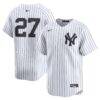 Giancarlo Stanton New York Yankees Nike Home Limited Player Jersey - White - Front View