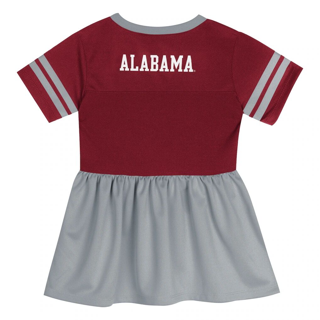 Alabama Crimson Tide Outerstuff Girls Preschool Stadium Lights Fashion Jersey Dress - Crimson/Grey