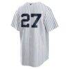 Giancarlo Stanton New York Yankees Nike Home Replica Player Jersey - White - Detail View