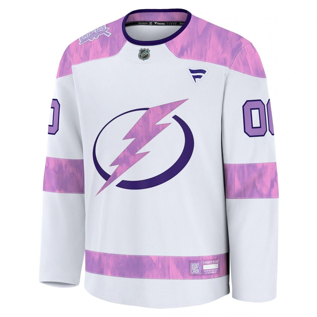Tampa Bay Lightning Fashion7 2024 Hockey Fights Cancer Custom Practice Jersey