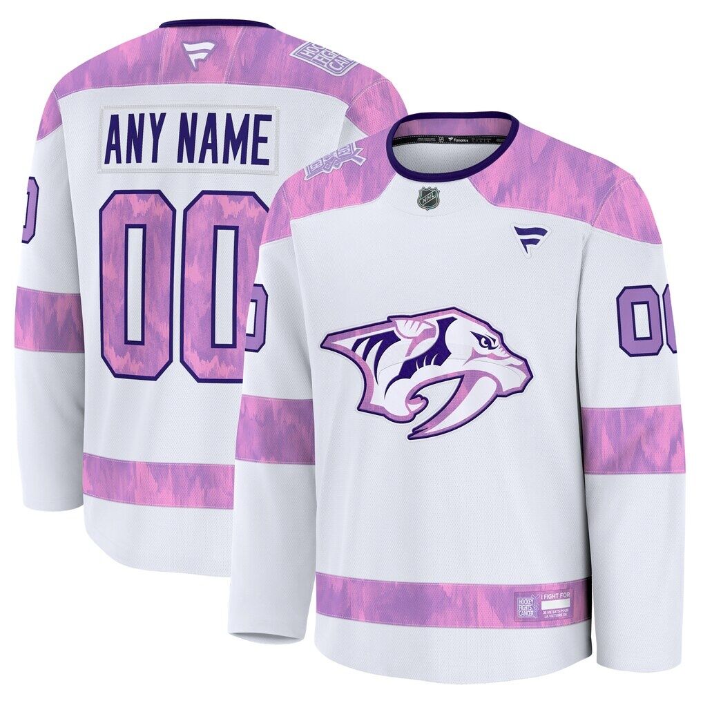 Nashville Predators Fashion7 2024 Hockey Fights Cancer Custom Practice Jersey