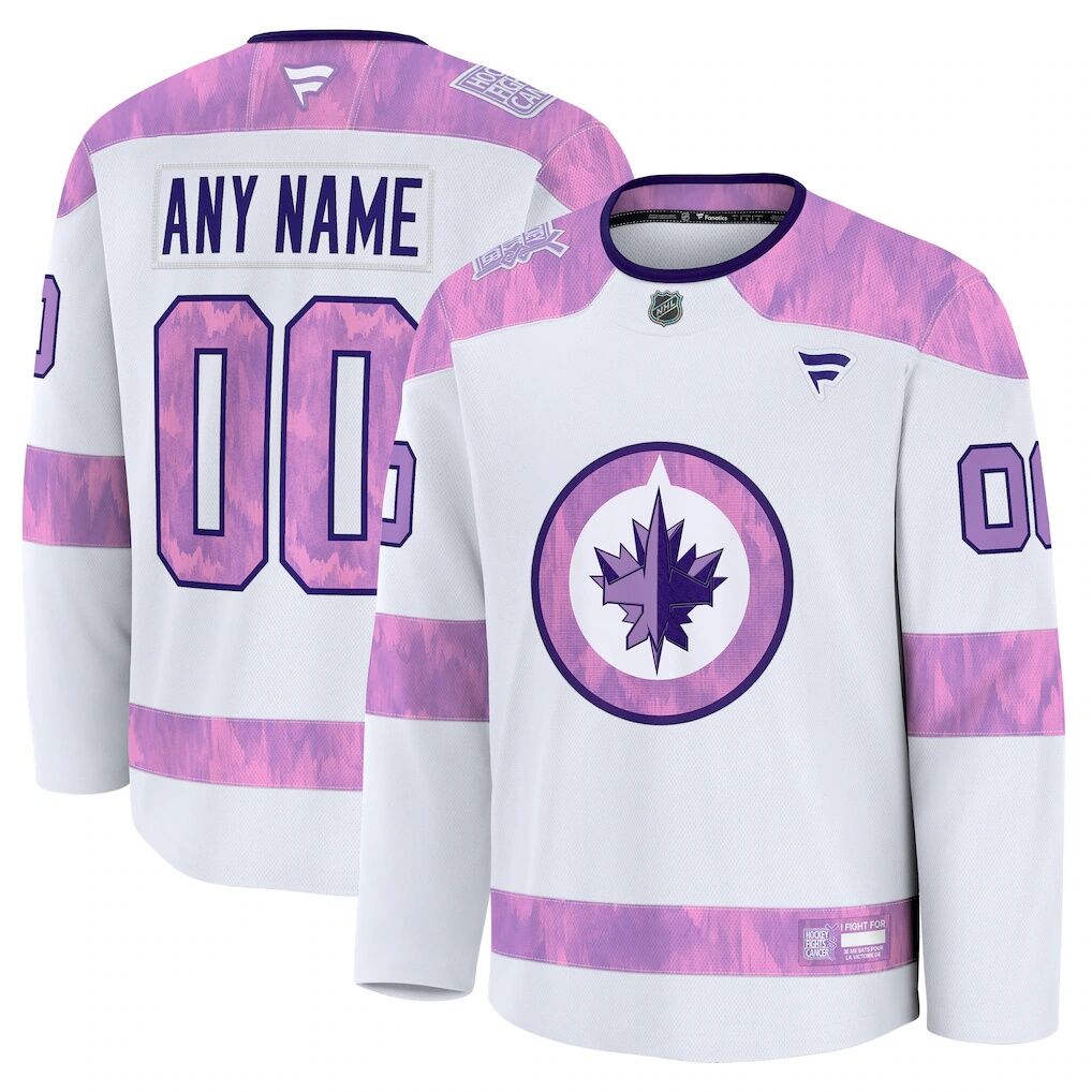 Winnipeg Jets Fashion7 2024 Hockey Fights Cancer Custom Practice Jersey