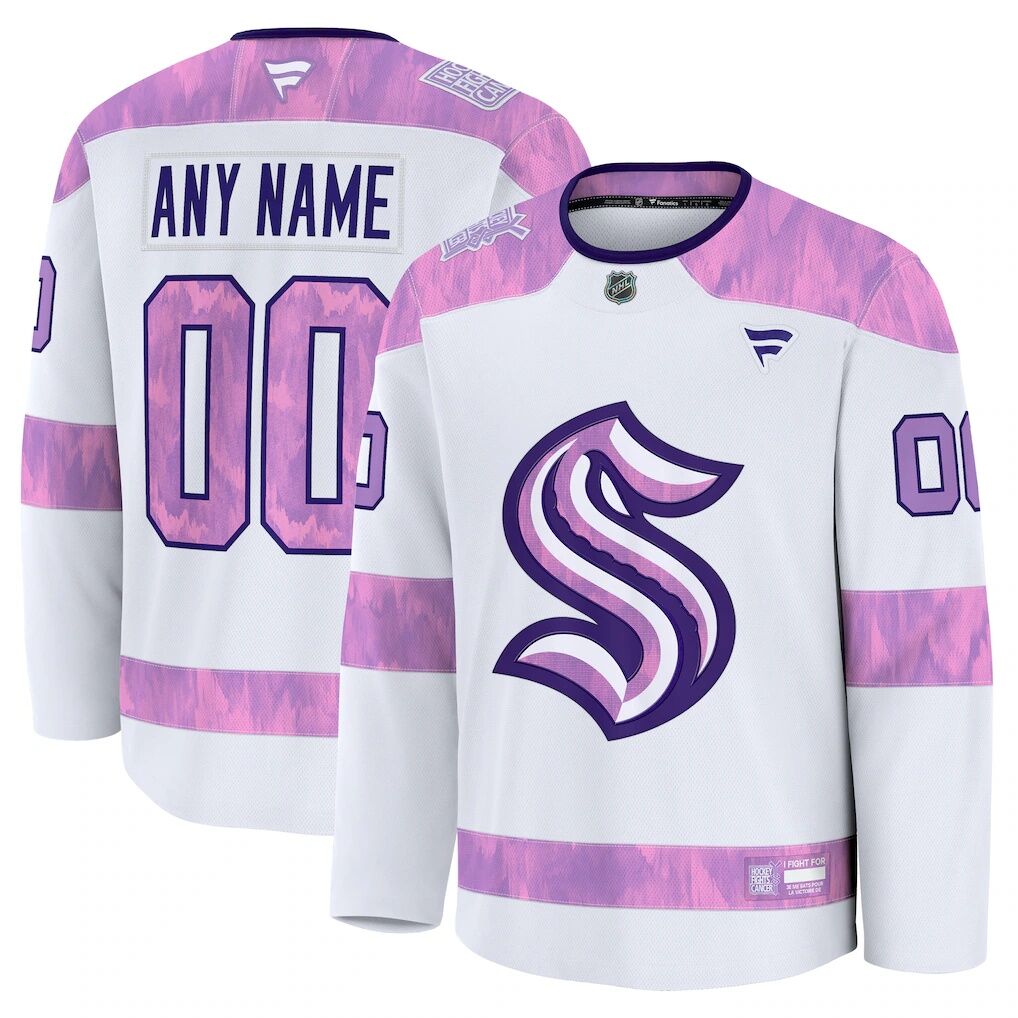 Seattle Kraken Fashion7 2024 Hockey Fights Cancer Custom Practice Jersey