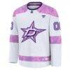 Dallas Stars Fashion7 2024 Hockey Fights Cancer Custom Practice Jersey - White - Side View