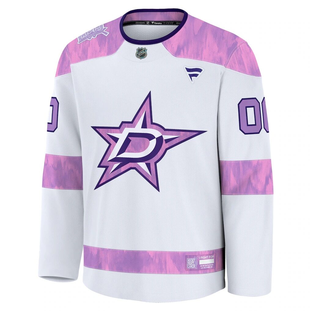 Dallas Stars Fashion7 2024 Hockey Fights Cancer Custom Practice Jersey