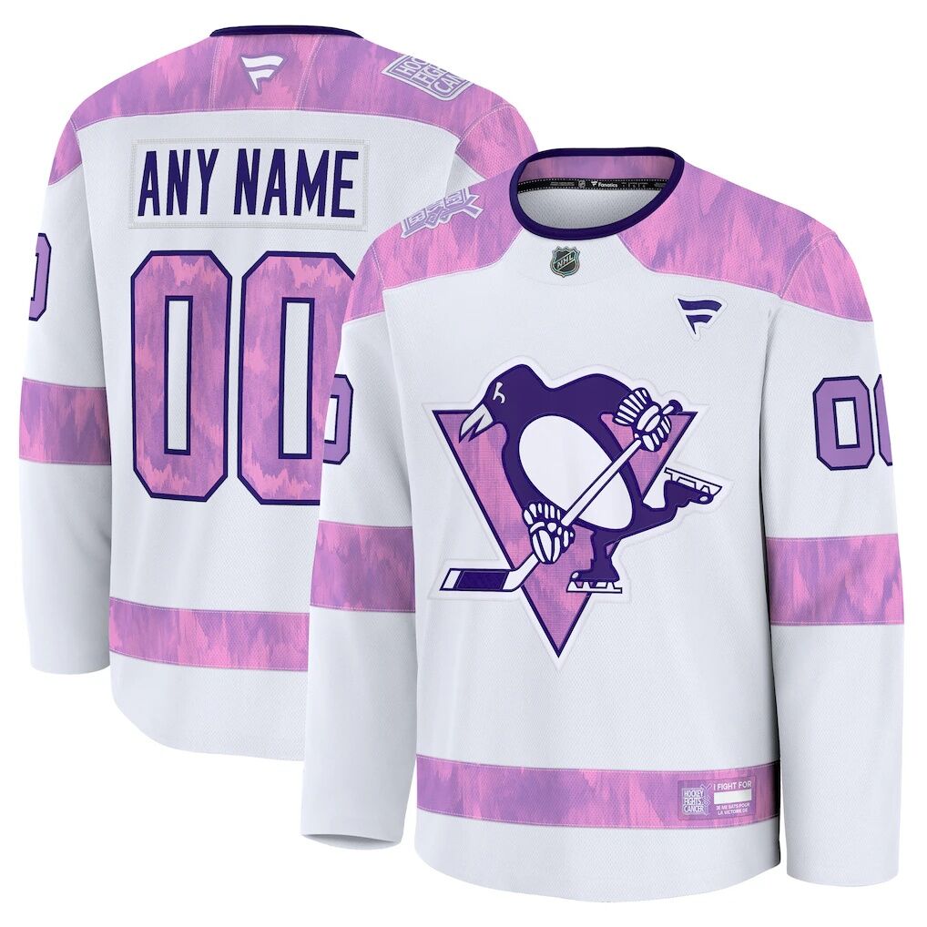Pittsburgh Penguins Fashion7 2024 Hockey Fights Cancer Custom Practice Jersey