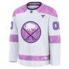 Buffalo Sabres Fanatics 2024 Hockey Fights Cancer Custom Practice Jersey - White - Back View