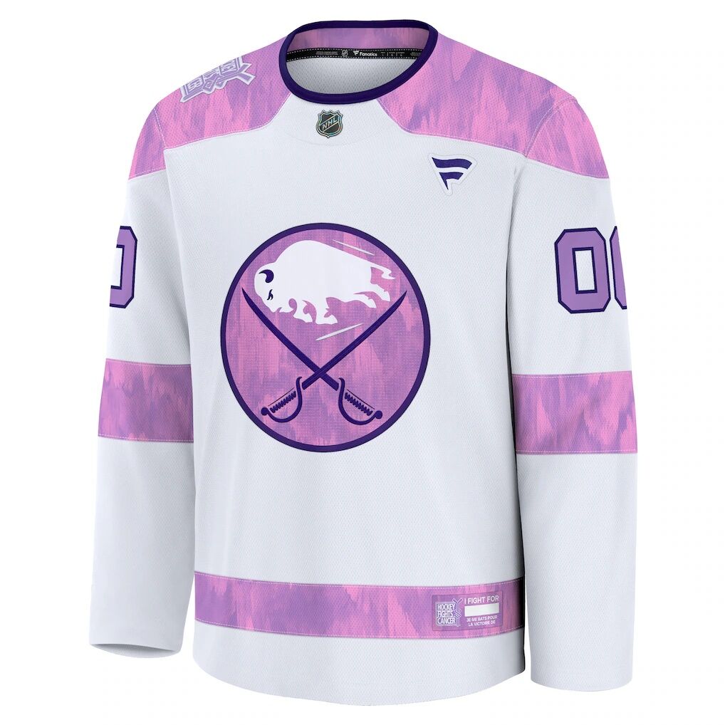 Buffalo Sabres Fanatics 2024 Hockey Fights Cancer Custom Practice Jersey