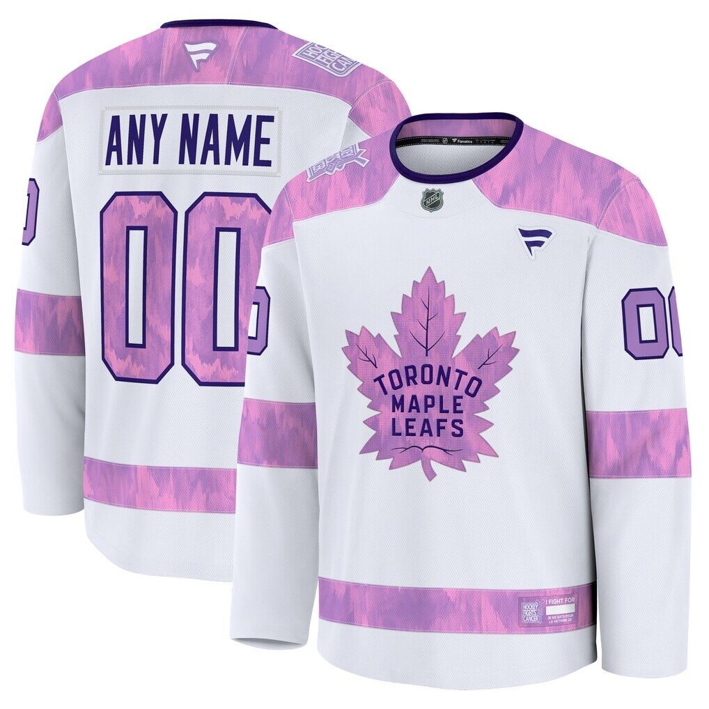 Toronto Maple Leafs Fashion7 2024 Hockey Fights Cancer Custom Practice Jersey
