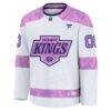 Los Angeles Kings Fashion7 2024 Hockey Fights Cancer Custom Practice Jersey - White - Side View