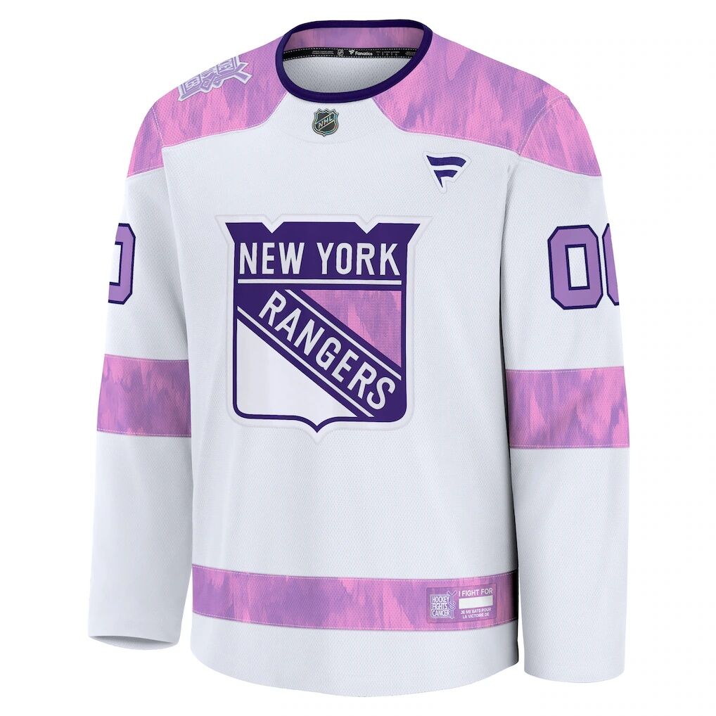 New York Rangers Fashion7 2024 Hockey Fights Cancer Custom Practice Jersey