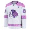 Chicago Blackhawks Fashion7 2024 Hockey Fights Cancer Custom Practice Jersey - White - Side View
