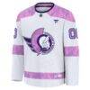 Ottawa Senators Fashion7 2024 Hockey Fights Cancer Custom Practice Jersey - White - Side View