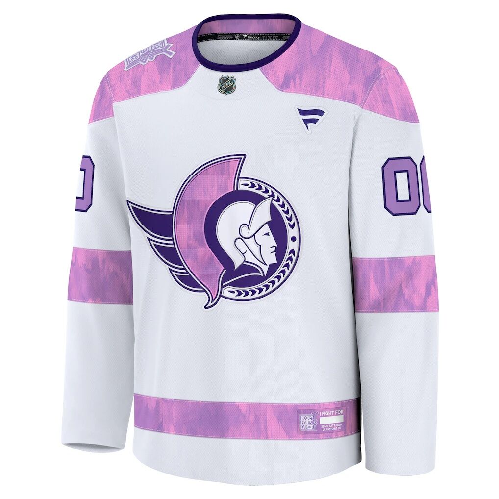 Ottawa Senators Fashion7 2024 Hockey Fights Cancer Custom Practice Jersey