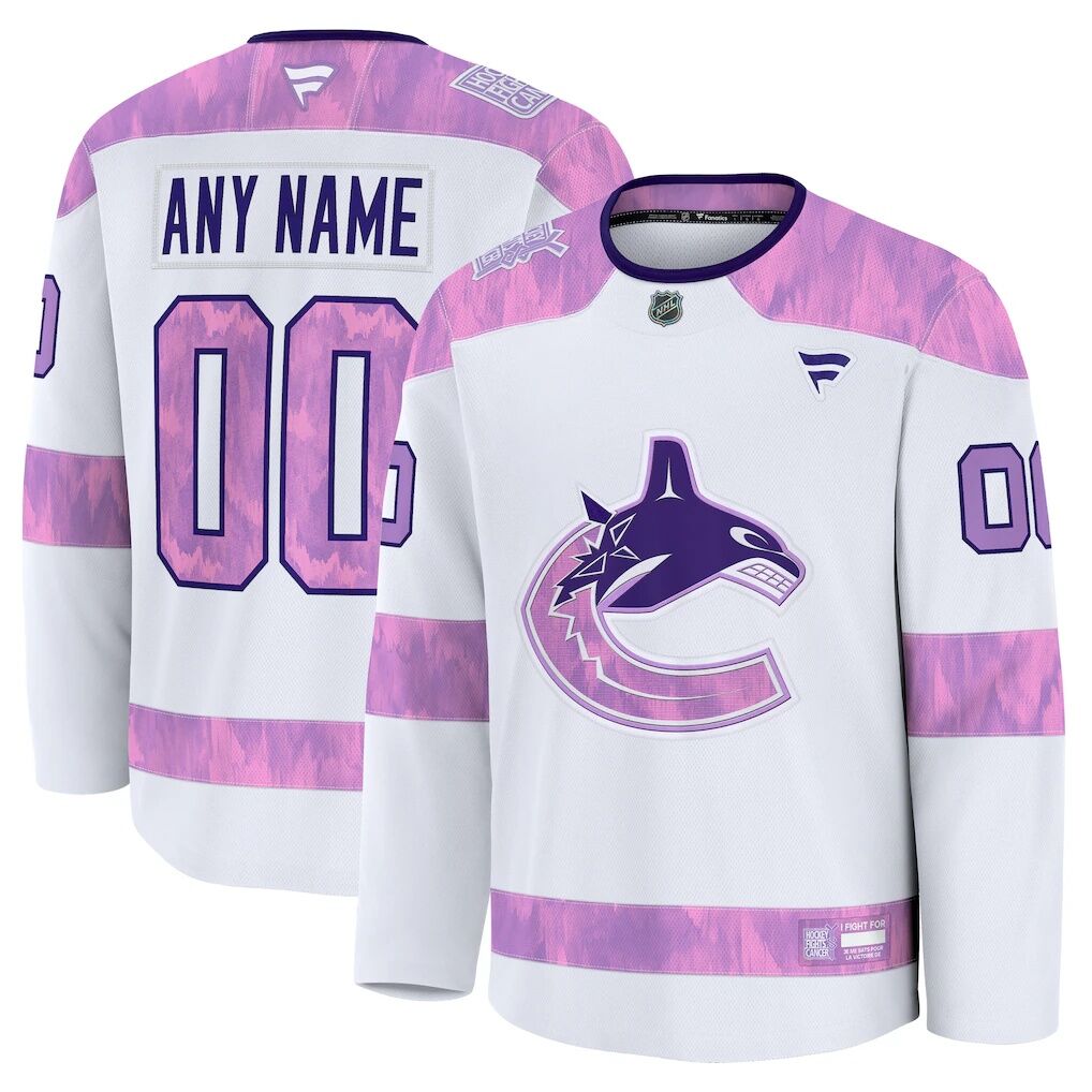 Vancouver Canucks Fashion7 2024 Hockey Fights Cancer Custom Practice Jersey