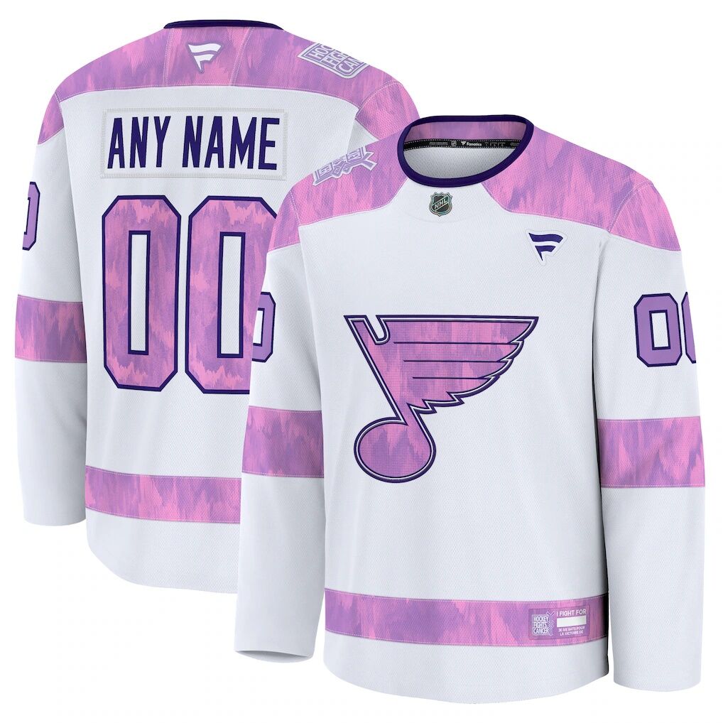 St. Louis Blues Fashion7 2024 Hockey Fights Cancer Custom Practice Jersey