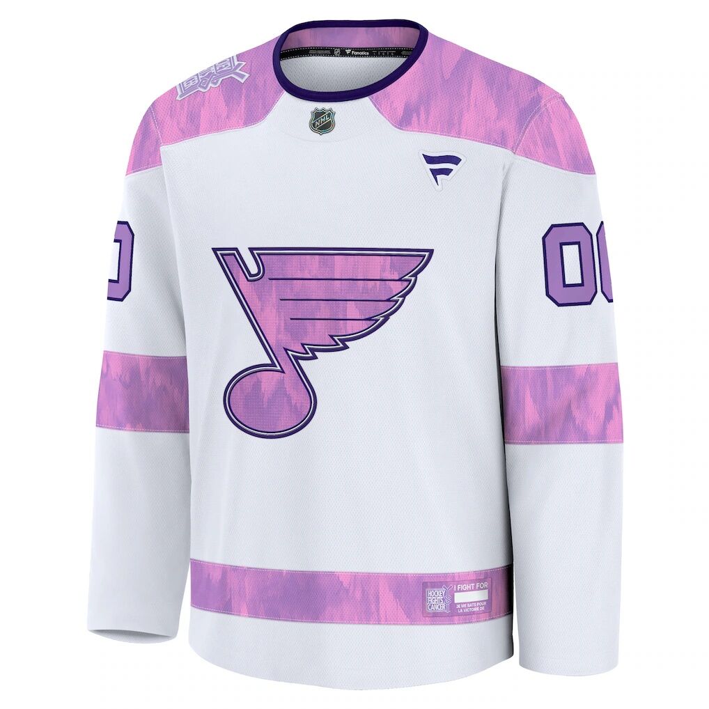 St. Louis Blues Fashion7 2024 Hockey Fights Cancer Custom Practice Jersey