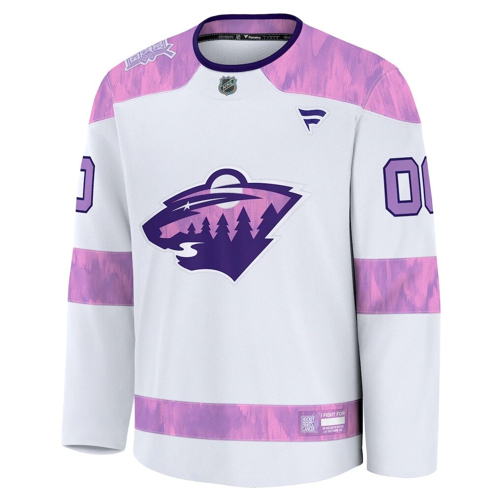 Minnesota Wild Fashion7 2024 Hockey Fights Cancer Custom Practice Jersey