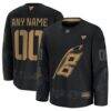 Carolina Hurricanes Fashion7 2024 Military Appreciation Custom Practice Jersey - Black - Front View