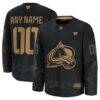 Colorado Avalanche Fashion7 2024 Military Appreciation Custom Practice Jersey - Black - Front View