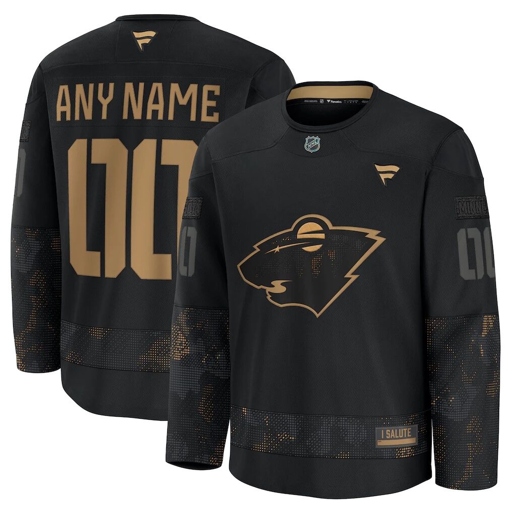 Minnesota Wild Fashion7 2024 Military Appreciation Custom Practice Jersey