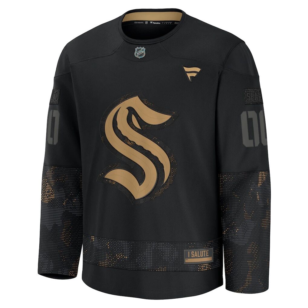 Seattle Kraken Fashion7 2024 Military Appreciation Custom Practice Jersey