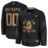 Anaheim Ducks Fashion7 2024 Military Appreciation Custom Practice Jersey - Black - Front View