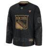 New York Rangers Fashion7 2024 Military Appreciation Custom Practice Jersey - Black - Side View