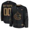 Vancouver Canucks Fashion7 2024 Military Appreciation Custom Practice Jersey - Black - Front View