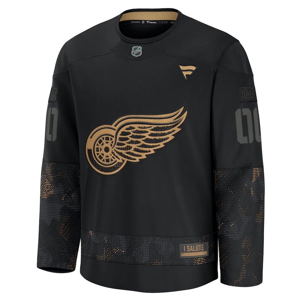 Detroit Red Wings Fashion7 2024 Military Appreciation Custom Practice Jersey