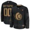 Ottawa Senators Fashion7 2024 Military Appreciation Custom Practice Jersey - Black - Front View