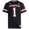 #1 Louisville Cardinals adidas Premier Strategy Jersey - Black - Side View