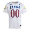 #00 Kansas Jayhawks adidas Premier Strategy Jersey - White - Side View