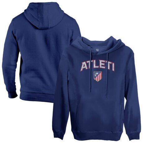 Atletico de Madrid 1863FC Athletic Wordmark Fleece Pullover Hoodie - Navy - Front View