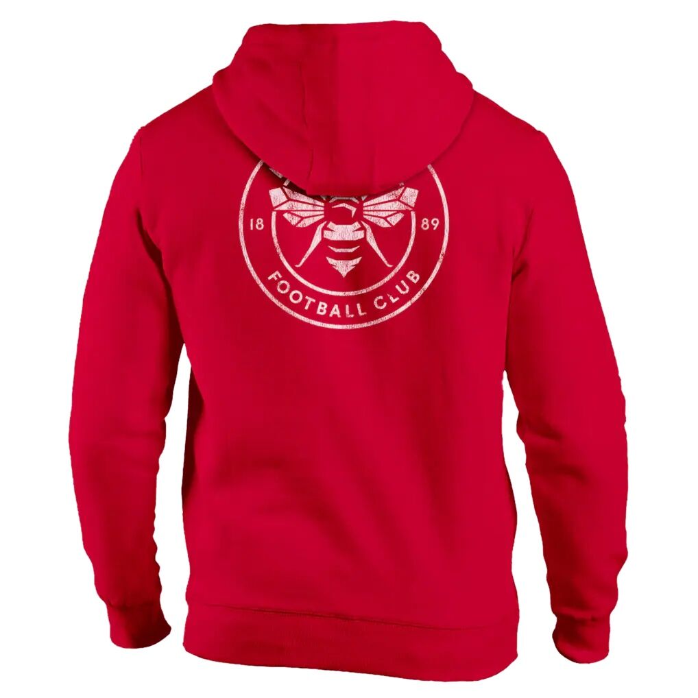 Brentford FC 1863FC Wordmark Fleece Pullover Hoodie
