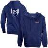 Fulham 1863FC Wordmark Fleece Pullover Hoodie - Navy - Front View