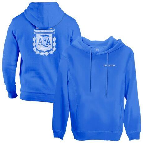 Argentina National Team 1863FC Wordmark Fleece Pullover Hoodie - Blue - Front View