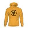 Wolverhampton Wanderers 1863FC Youth Color Badge Fleece Pullover Hoodie - Gold - Side View
