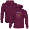 West Ham United 1863FC Youth Color Badge Fleece Pullover Hoodie - - Front View